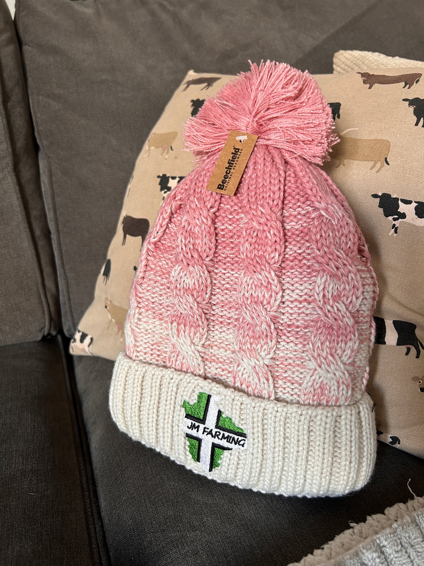Pink Bobble Hat
